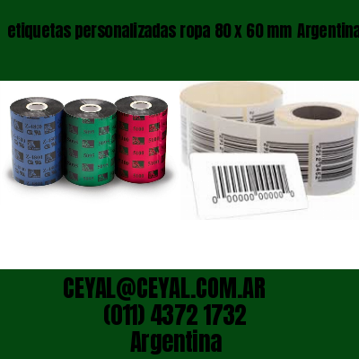 etiquetas personalizadas ropa 80 x 60 mm	Argentina