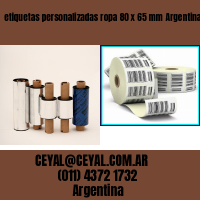 etiquetas personalizadas ropa 80 x 65 mm	Argentina