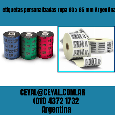 etiquetas personalizadas ropa 80 x 85 mm	Argentina