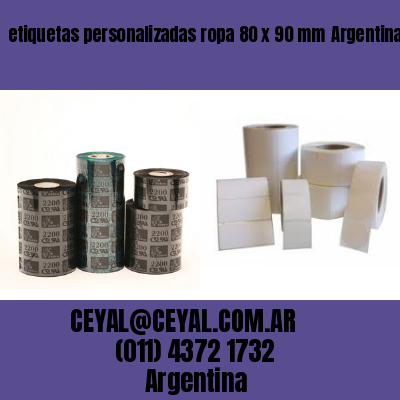 etiquetas personalizadas ropa 80 x 90 mm	Argentina