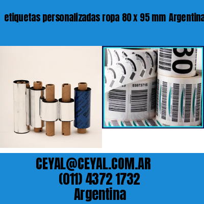 etiquetas personalizadas ropa 80 x 95 mm	Argentina