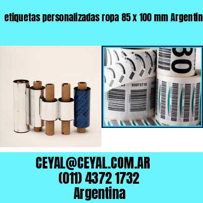 etiquetas personalizadas ropa 85 x 100 mm	Argentina