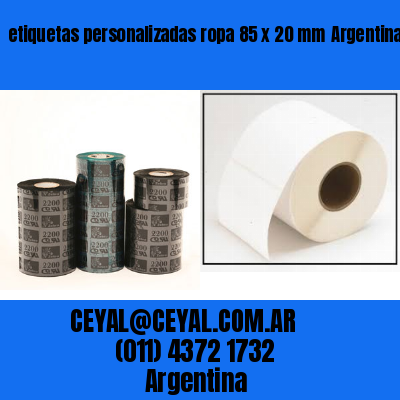 etiquetas personalizadas ropa 85 x 20 mm	Argentina