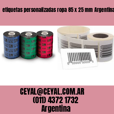 etiquetas personalizadas ropa 85 x 25 mm	Argentina