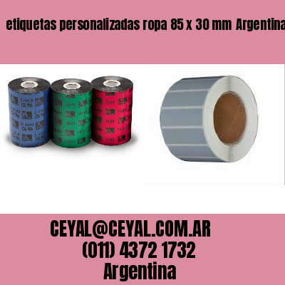 etiquetas personalizadas ropa 85 x 30 mm	Argentina