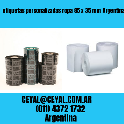 etiquetas personalizadas ropa 85 x 35 mm	Argentina