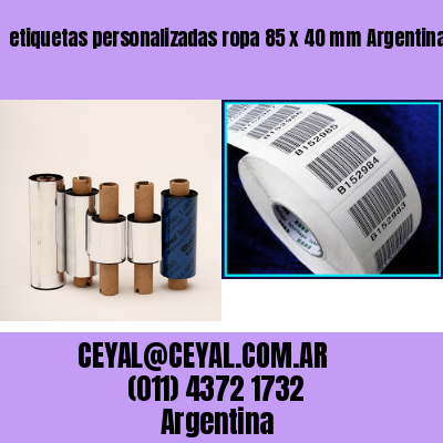 etiquetas personalizadas ropa 85 x 40 mm	Argentina