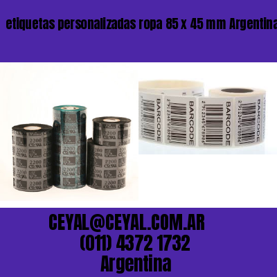 etiquetas personalizadas ropa 85 x 45 mm	Argentina