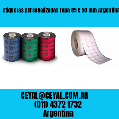 etiquetas personalizadas ropa 85 x 50 mm	Argentina