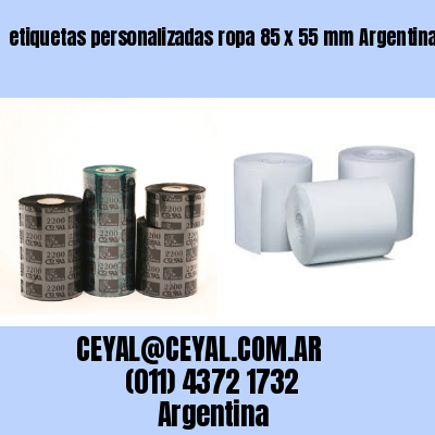 etiquetas personalizadas ropa 85 x 55 mm	Argentina