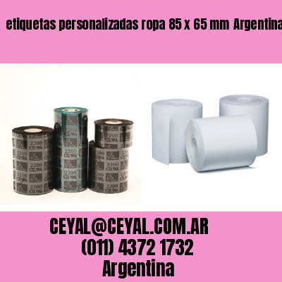 etiquetas personalizadas ropa 85 x 65 mm	Argentina