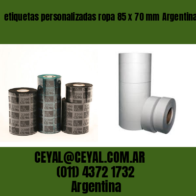 etiquetas personalizadas ropa 85 x 70 mm	Argentina
