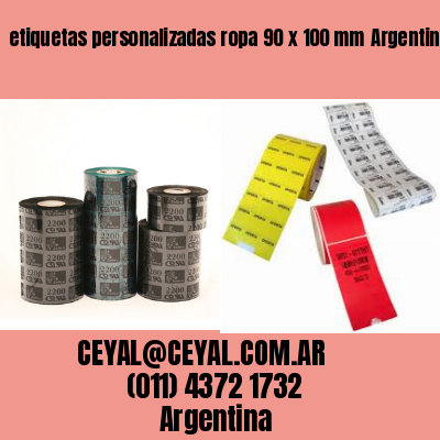 etiquetas personalizadas ropa 90 x 100 mm	Argentina