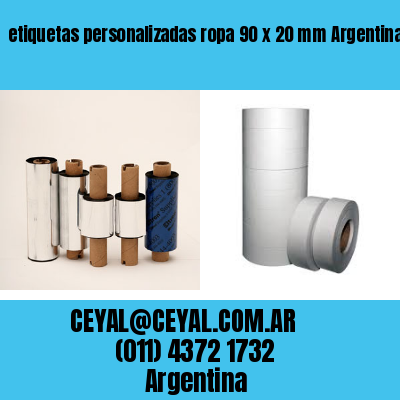 etiquetas personalizadas ropa 90 x 20 mm	Argentina