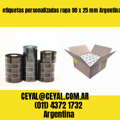 etiquetas personalizadas ropa 90 x 25 mm	Argentina
