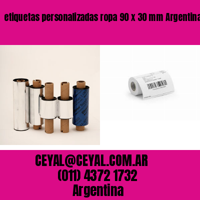 etiquetas personalizadas ropa 90 x 30 mm	Argentina