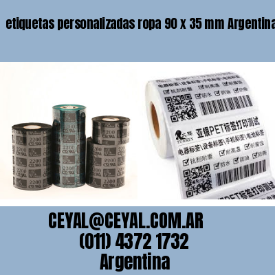etiquetas personalizadas ropa 90 x 35 mm	Argentina