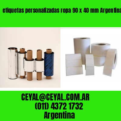 etiquetas personalizadas ropa 90 x 40 mm	Argentina