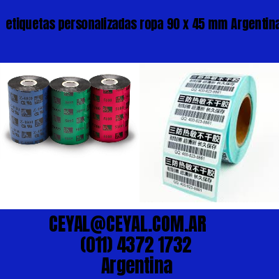 etiquetas personalizadas ropa 90 x 45 mm	Argentina