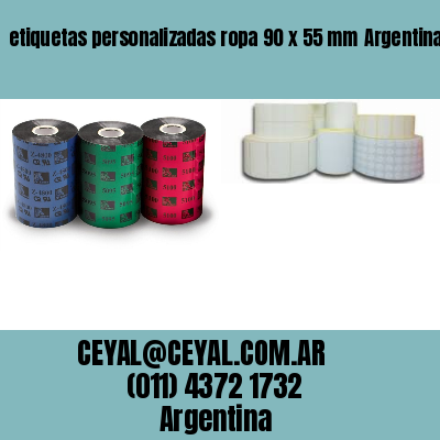etiquetas personalizadas ropa 90 x 55 mm	Argentina