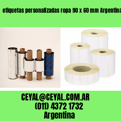 etiquetas personalizadas ropa 90 x 60 mm	Argentina