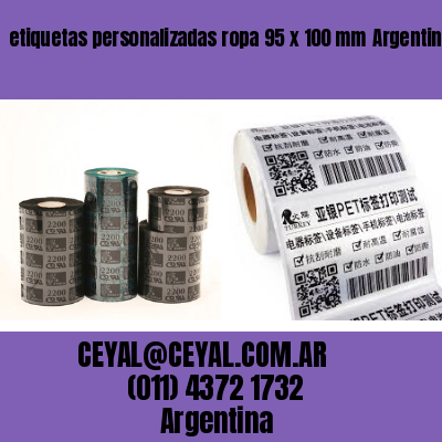 etiquetas personalizadas ropa 95 x 100 mm	Argentina