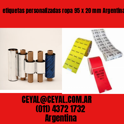 etiquetas personalizadas ropa 95 x 20 mm	Argentina