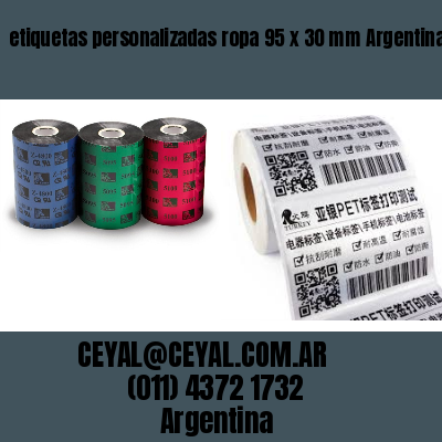 etiquetas personalizadas ropa 95 x 30 mm	Argentina