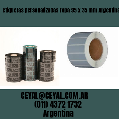 etiquetas personalizadas ropa 95 x 35 mm	Argentina