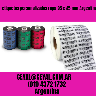 etiquetas personalizadas ropa 95 x 45 mm	Argentina