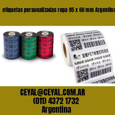 etiquetas personalizadas ropa 95 x 60 mm	Argentina