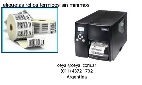 etiquetas rollos termicos sin minimos