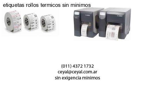 etiquetas rollos termicos sin minimos