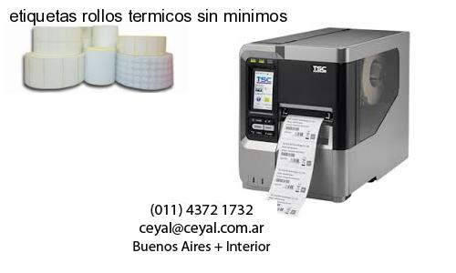 etiquetas rollos termicos sin minimos