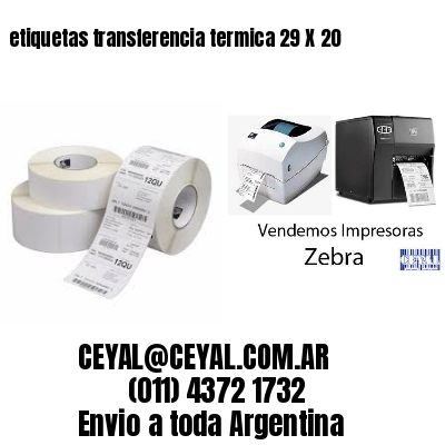 etiquetas transferencia termica 29 X 20