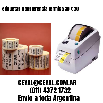etiquetas transferencia termica 30 x 20