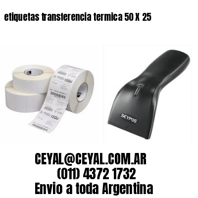 etiquetas transferencia termica 50 X 25