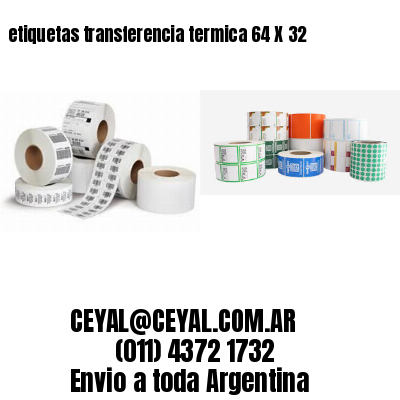 etiquetas transferencia termica 64 X 32