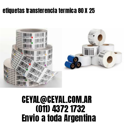 etiquetas transferencia termica 80 X 25