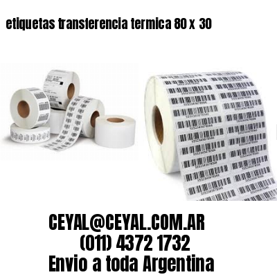 etiquetas transferencia termica 80 x 30