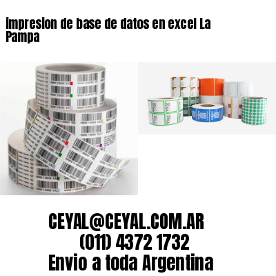 impresion de base de datos en excel La Pampa