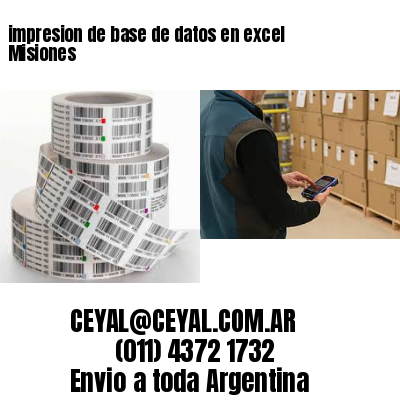 impresion de base de datos en excel Misiones