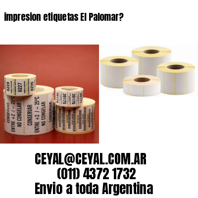 impresion etiquetas El Palomar?