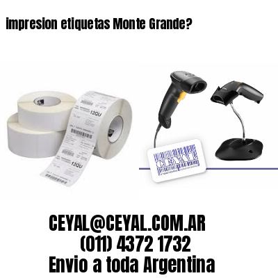 impresion etiquetas Monte Grande?