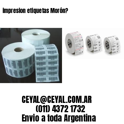 impresion etiquetas Morón?