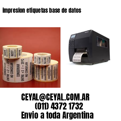 impresion etiquetas base de datos