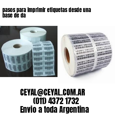 pasos para imprimir etiquetas desde una base de da
