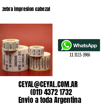 zebra impresion cabezal