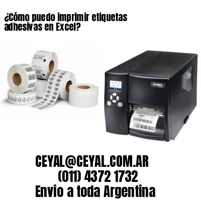 ¿Cómo puedo imprimir etiquetas adhesivas en Excel?