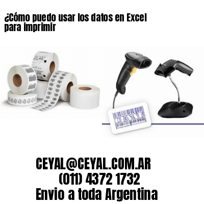 ¿Cómo puedo usar los datos en Excel para imprimir